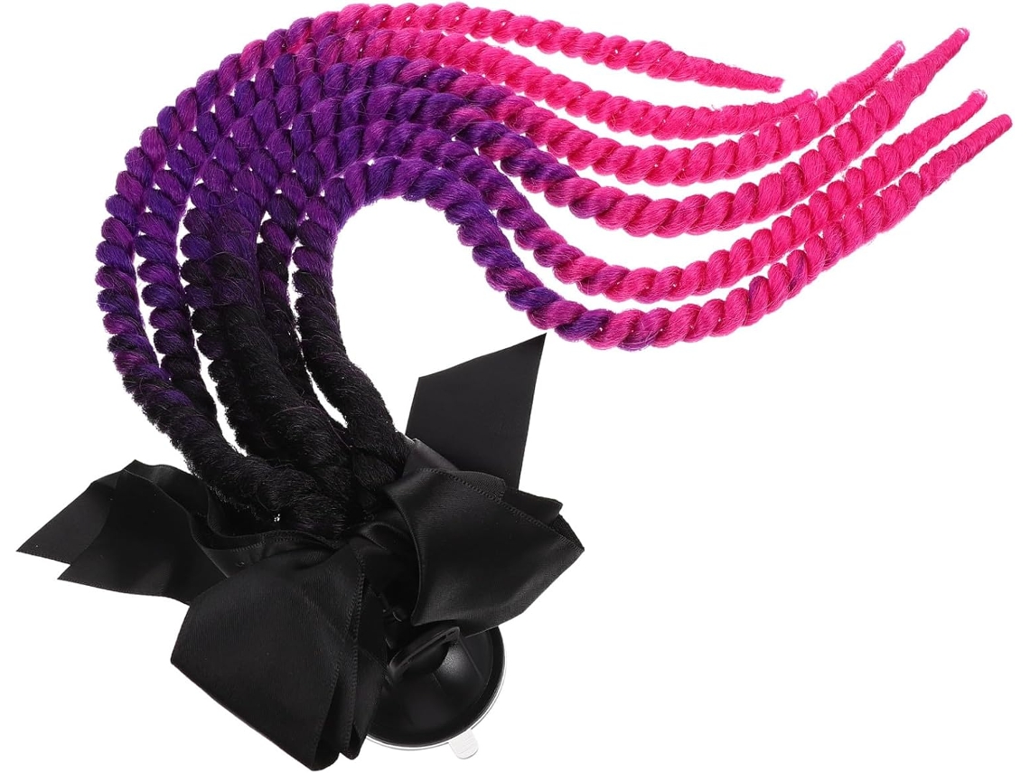 Décoration De Casque De Moto Forme Dreadlocks Queue Cheval Ornement Biker