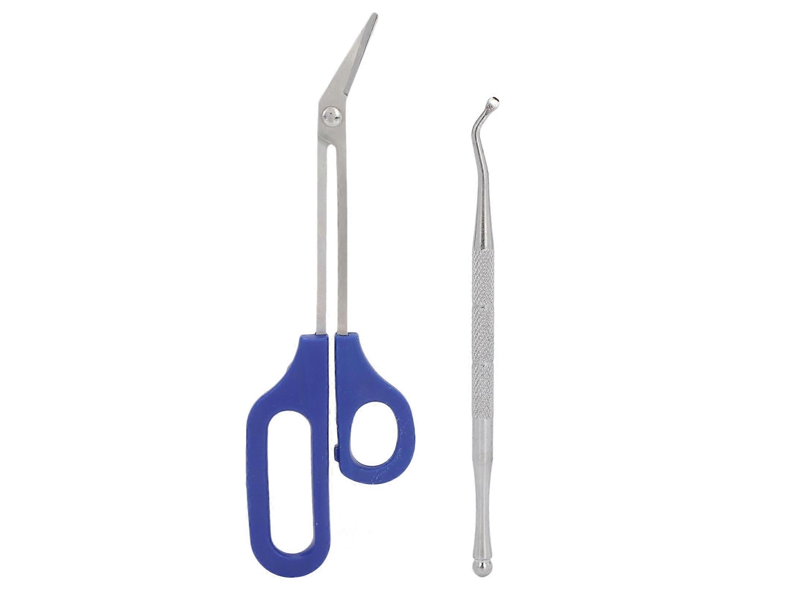 Tijeras de uñas de mango largo, cortauñas ergonómico, lima para uñas encarnadas, ideal para mujeres embarazadas y personas mayores.