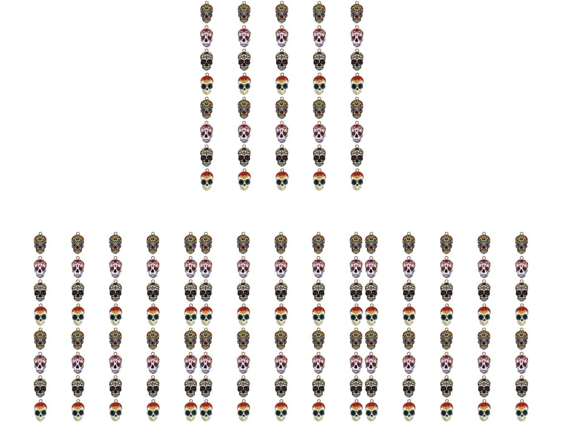 Juego De 160 Colgantes De Calavera Para Joyería Diy Y Accesorios Decorativos, Pulseras