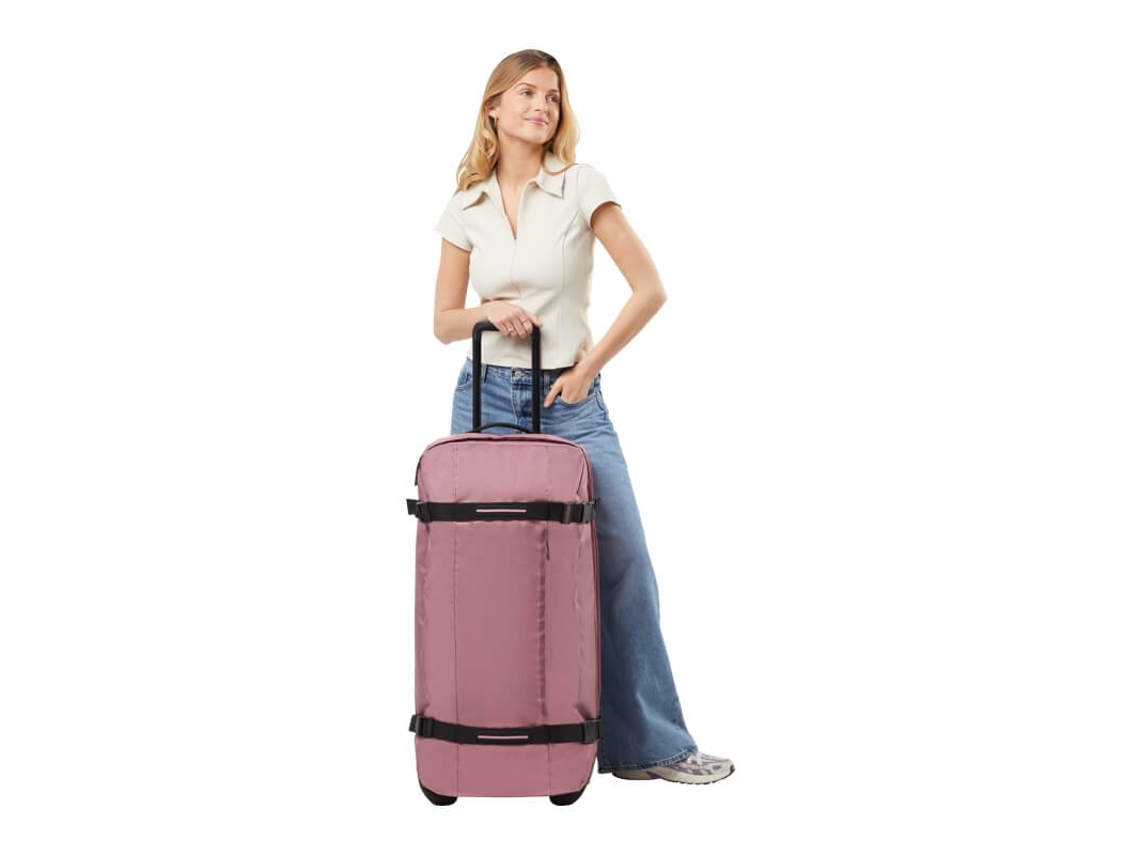 Bolsa de viaje American Tourister Urban Track rosa lila de 78,5 cm y 2 ruedas
