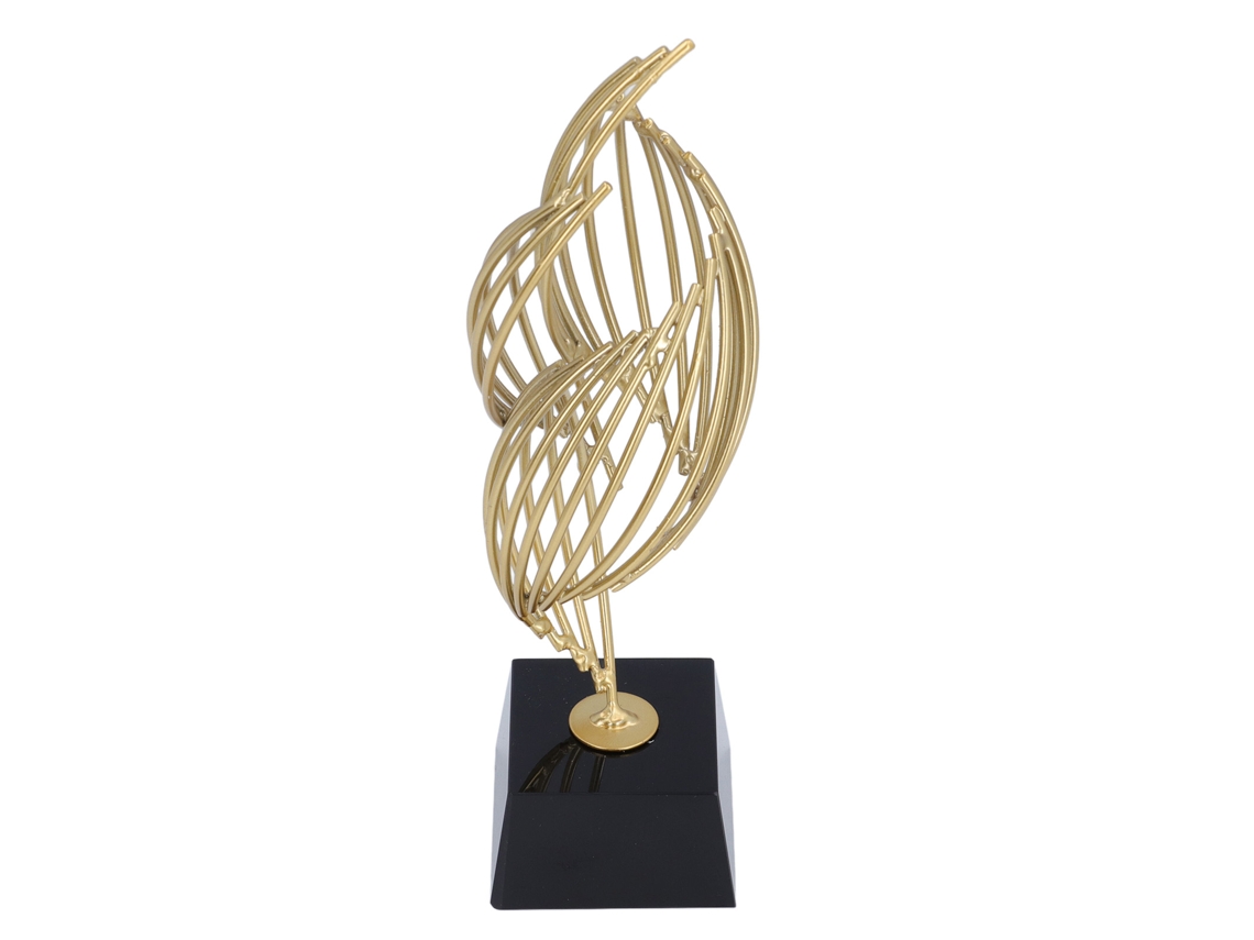 Baok - Escultura moderna abstracta de metal con base, arte decorativo de lujo para el hogar, estatua clásica negra, estante de mesa.