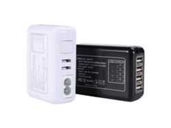 Cargador (4 Puertos Usb, Compatible En Todo El Mundo)