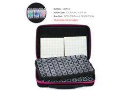 Caja De Almacenamiento Eva Diamond Con Capacidad Para 120 Botellas Transparentes Y Cremallera Portátil Resistente A Los Impactos.