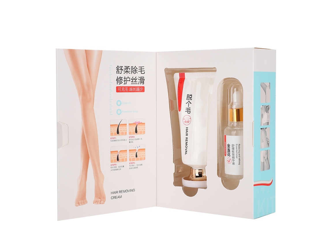 Crema Depilatoria Suave Para Piel Con Sérum Reparador Y Hidratante Set De Cuidado Corporal