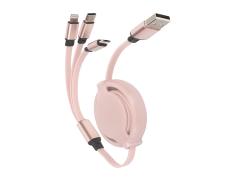 Cable de garregamento Usb 3 em 1 con 1M / Ios/Android para Ps4 Galaxy Pro Note