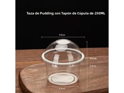 Paquete de 50/100 Vasos Desechables de Plástico Transparente para Ensalada 250 ml MDUG (cúpula)