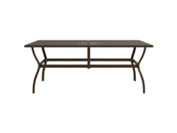 Maison Exclusive - Mesa De Jardín De Acero Marrón 190x80x72 Cm