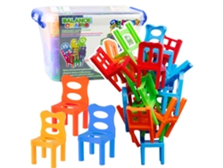 Juego Arcade Falling Balance Chairs 48 Piezas Coloridas B.active