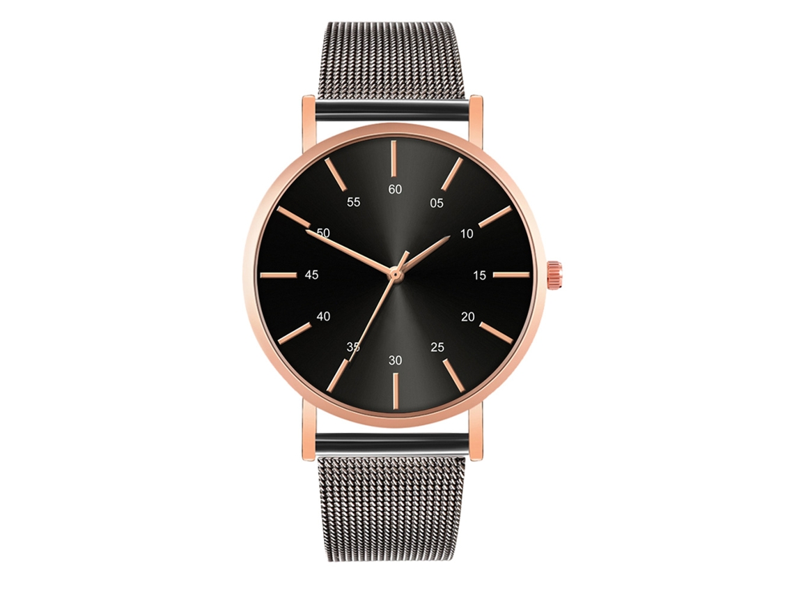 Reloj De Moda Para Hombre Y Mujer, Correa De Malla, Esfera Redonda, Movimiento De Cuarzo, Para Parejas.