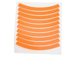 10pcs Pegatinas Reflectivas Para Llanta De Bicicleta Impermeables Adhesivos De Seguridad Decorativos Naranja