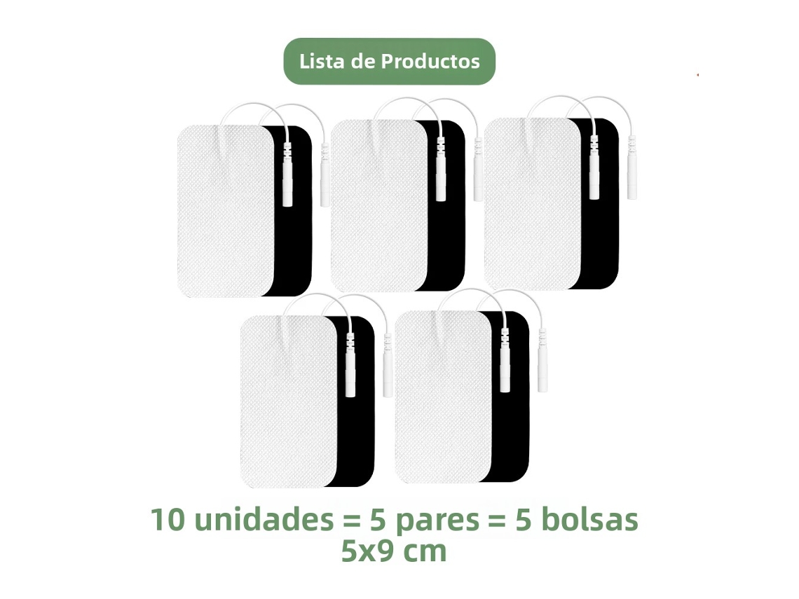 (182 X 10 Piezas, 5 X 9 Cm) Almohadillas De Electrodos De Gel, Pegatinas Para Estimulador Muscular Ems De Pulso Adelgazante