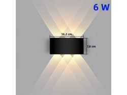 Aplique De Pared Led Impermeable De Estilo Moderno (luz Cálida De 6 W)