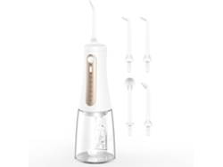 Irrigador Bucal Profesional Inalámbrico Para La Limpieza Dental, Con 5 Modos Y 4 Boquillas, Usb-c (blanco)