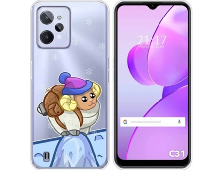 Carcasa para Realme C31 TUMUNDOSMARTPHONE Dibujos Transparente Cabra Multicolor