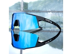 (Estilo 7) Gafas de ciclismo, lentes de polímero negro con protección UV400, montura TR-90.