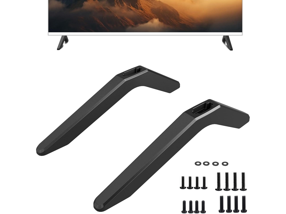 Soporte de mesa para TV fabricado en aleación de aluminio resistente, con orificios de hasta 30 mm, fácil instalación ZYBLSSBB