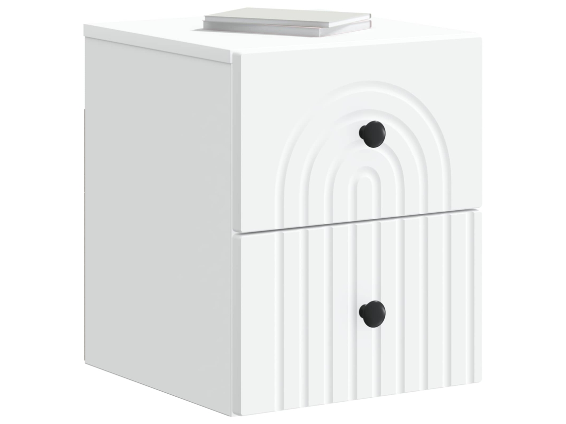 Maison Exclusive - Mesita De Noche De Pared Con Cajón 2 Pcs 33 X 34,5 X 40 Cm