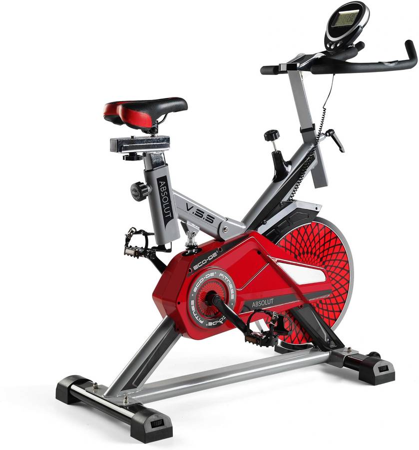 Bicicleta de Spinning ECO-DE Absolut (115 X 49 X 115 cm - Gris, Rojo)