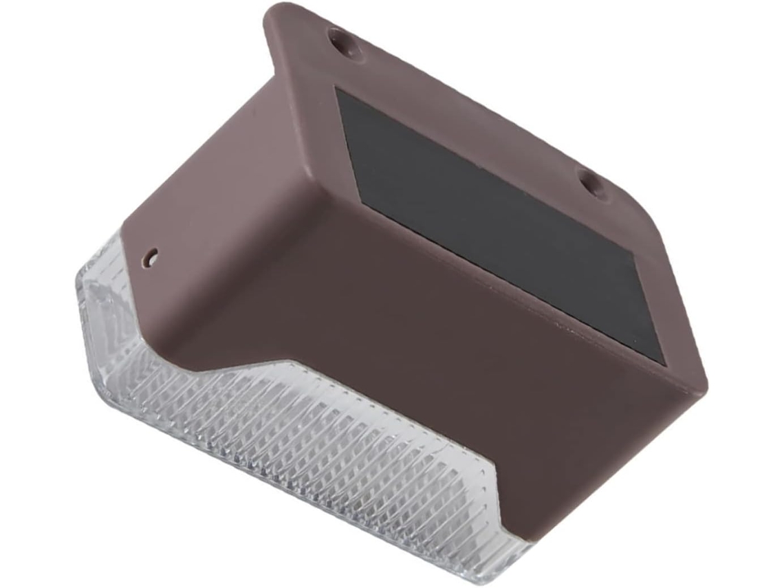Lámpara De Pared Solar Led Impermeable, Lámpara De Jardín Compacta, Luz Blanca Cálida, Montaje Adhesivo.