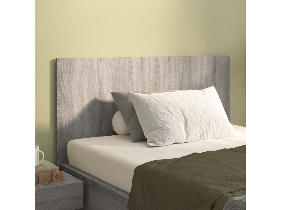 Cabecero De Cama Madera Contrachapada Gris Sonoma 120x1,5x80 Cm