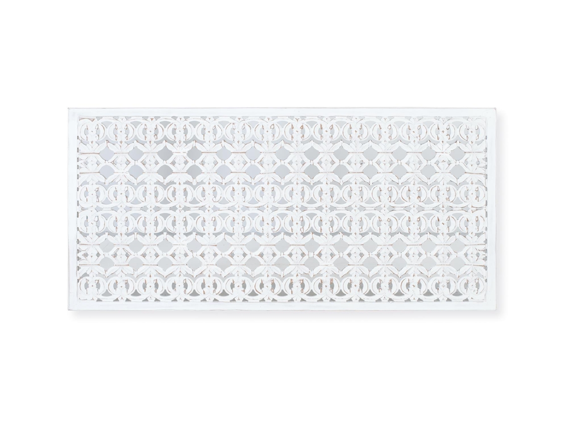 Cabecero Listrado GINER Y COLOMER Madera MDF Blanco (80x165X3)