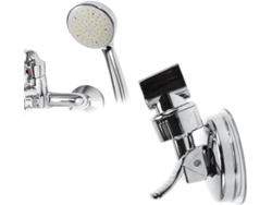 Soporte De Pared Ajustable Con Ventosa Para Cabezal De Ducha, No Requiere Perforación, Para Baño.