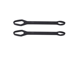 Chave Universal Automática Apertadora Bica Dupla Ajustável 260mm Aço Liga Multifuncional Preta 2 Unidades
