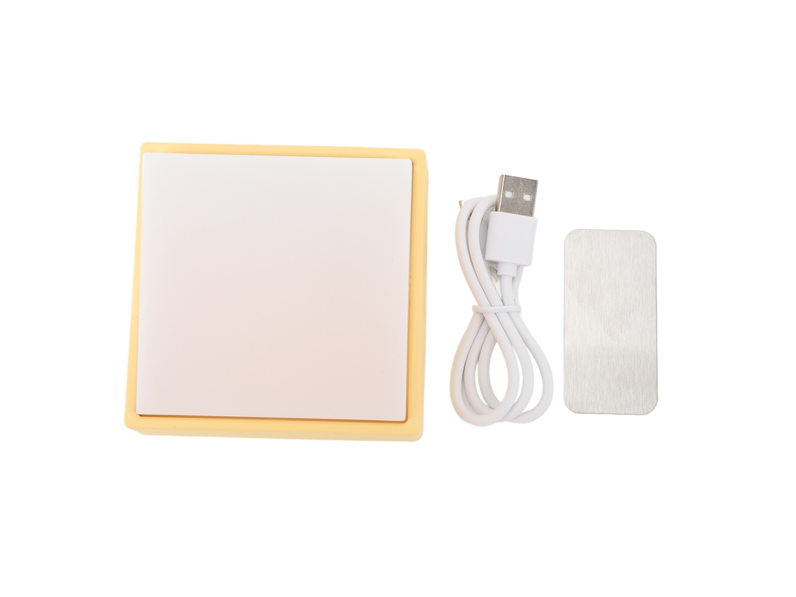 Lámpara De Noche Infantil Pequeña, Recargable, Inalámbrica, Led, Portátil, Regulable, 0,5 W, Color Amarillo Claro.