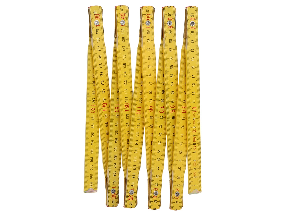 Regla De Carpintero Plegable De Madera Portátil De 2 M Con 10 Pliegues. Regla De Jardín.