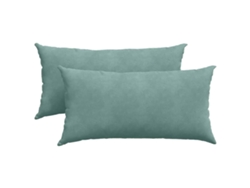 Cojines para sofá (2 unidades) - Cojín verde mar para sofá, 80 x 40 cm HARLANV1