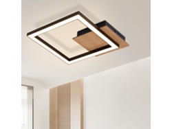 Lámpara de techo LED moderna, 12 W, 3000 K, luz blanca cálida, madera pequeña, Nettlife
