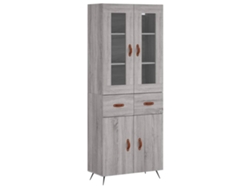 Maison Exclusive - Aparador Alto Madera Contrachapada Gris Sonoma 69,5x34x180 Cm