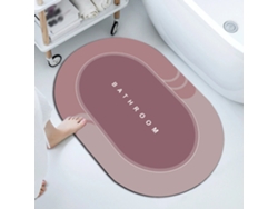 Alfombra de baño absorbente antideslizante Jortmrd 40 x 60 cm rosa