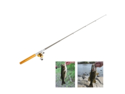 Kit De Pesca Con Caña Telescópica Portátil Y Carrete, Bolígrafo De Pesca, Mini Algodón Y Señuelos Blandos.