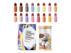 Set De 16 Mini Labiales Mate De Larga Duración Con Acabado Hidratante.