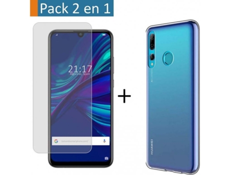 Carcasa + Protector de Pantalla Huawei P Smart + Plus 2019 TUMUNDOSMARTPHONE Gel Transparente Transparente