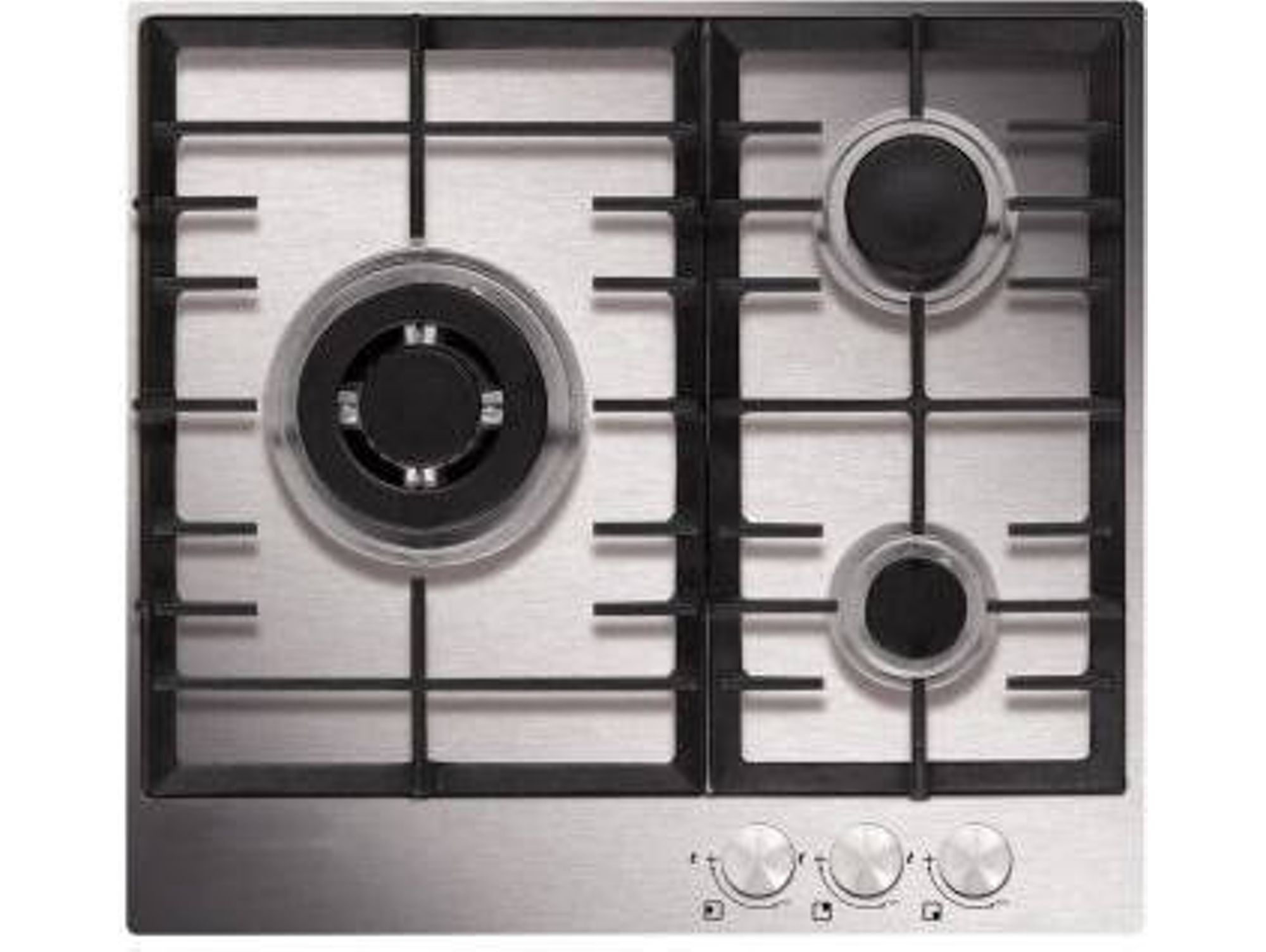 Placa de Gas AIRLUX AT635HIX-V1 (Gas Butano-propano - 59 cm - Inox)