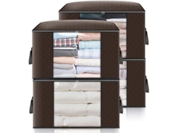 Bolsa de almacenamiento de gran capacidad para edredones, mantas, almohadas, juguetes y ropa (60 x 43 x 35 cm)