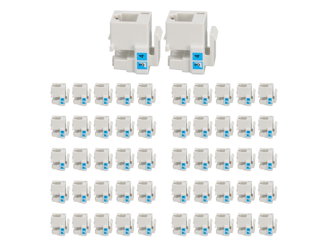 50 Módulos De Voz Rj11 De 90 Grados Con Conexión Por Inserción, Estables, Duraderos Y Resistentes A La Corrosión Para El Hogar Y La Oficina.