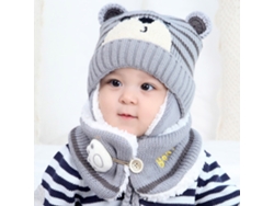 Gorro De Punto Con Orejeras Y Bufanda Para Bebé, Ideal Para El Invierno, De 6 A 24 Meses.