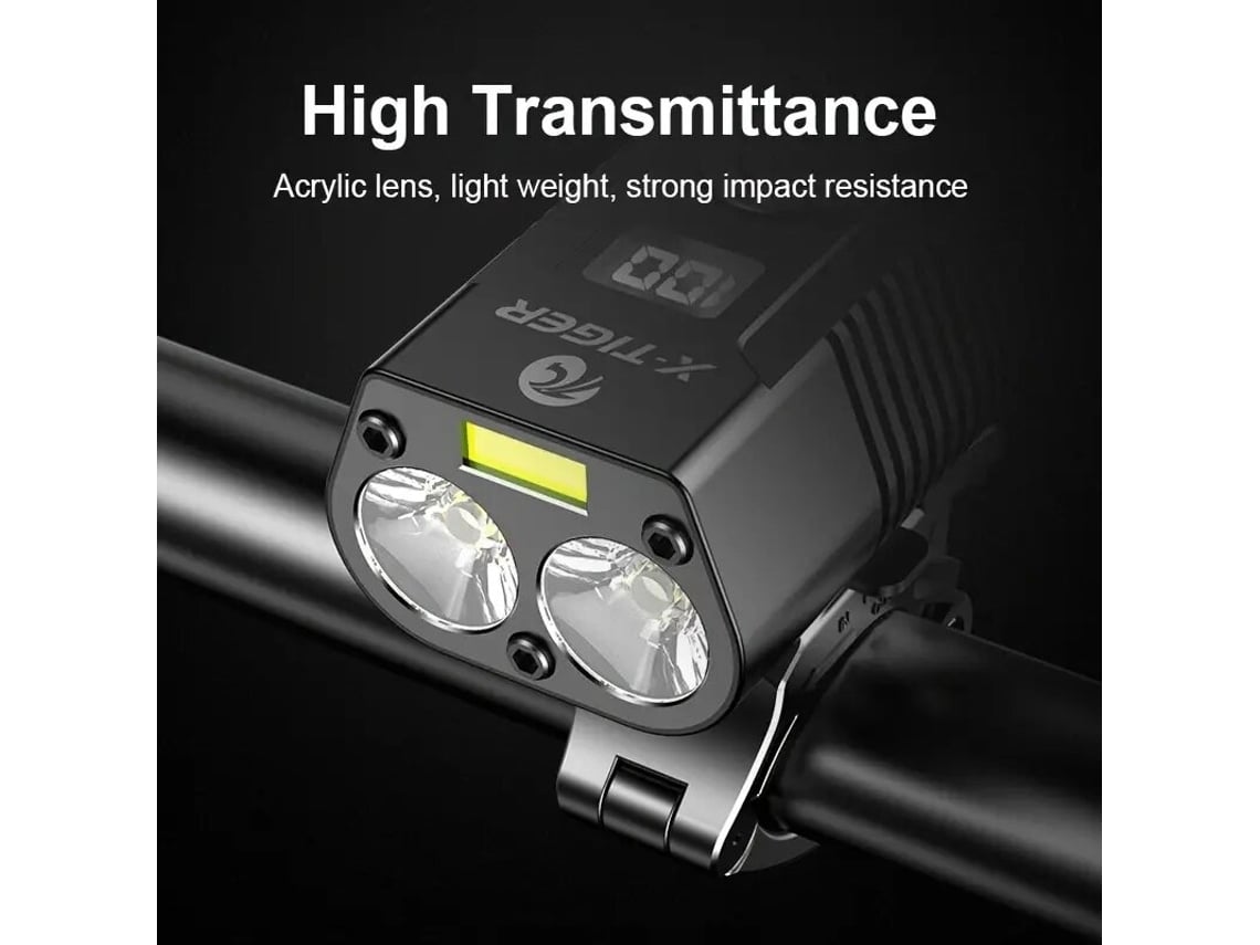 X-tiger Luz Bicicleta Usb Super Brilhante 1800 Lúmens Amplo Ângulo Visão Fácil Instalar Farol Dianteiro Lanterna Segurança