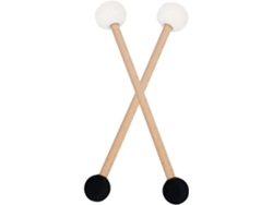 Juego De Batería De 2 Piezas De Doble Cara, De Goma Y Fieltro, Con Asa Y Accesorio De Percusión.