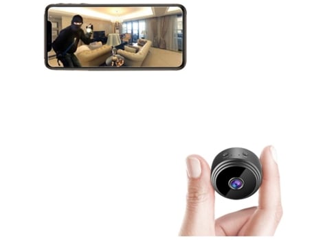 Cámaras Ocultas para Seguridad En El Hogar, 1080P Hd Mini Cámara Espía Wi-Fi Inalámbrica, Negro CHRONUS