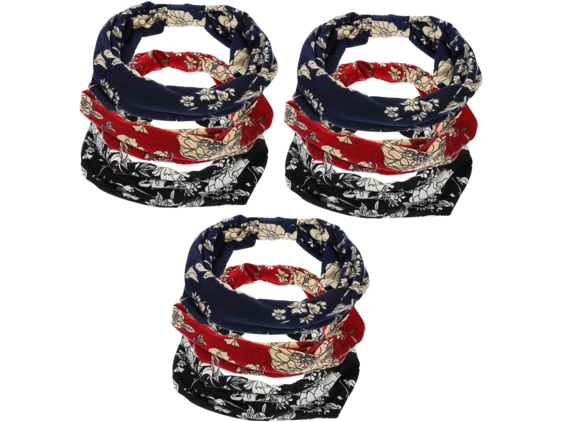 Conjunto de 9 cintas para el cabello para mujer, accesorios deportivos, turbantes anudados para yoga y otras actividades.
