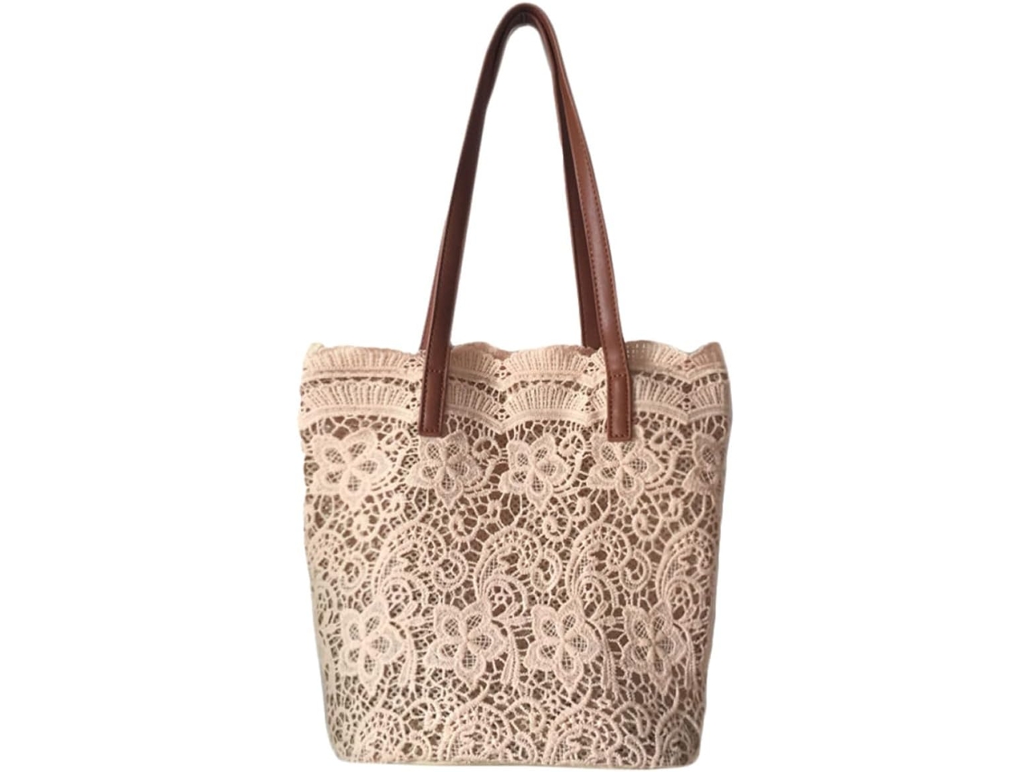 Bolso Bandolera Ciieeo De Encaje Bordado Delicado, Perfecto Para Ir De Compras Y Para Salidas De Verano.