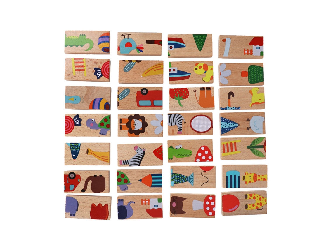 Juego de bloques de construcción de animales de madera de 28 piezas (2026) - Juguete educativo tipo rompecabezas para bebés y niños.