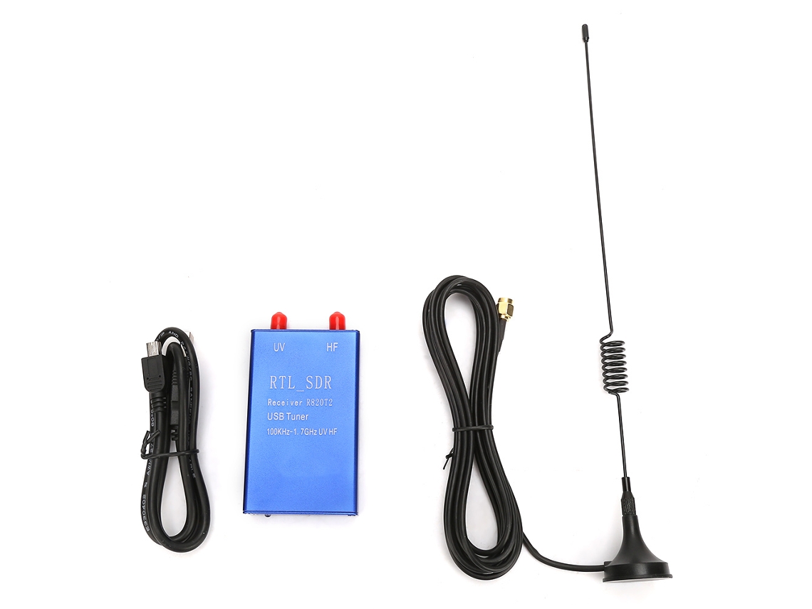 Rtl2832u + R820t2 RTL.SDR USB sintonizador receptor, 100kHz a 1.7GHz, UHF VHF HF FM rádio