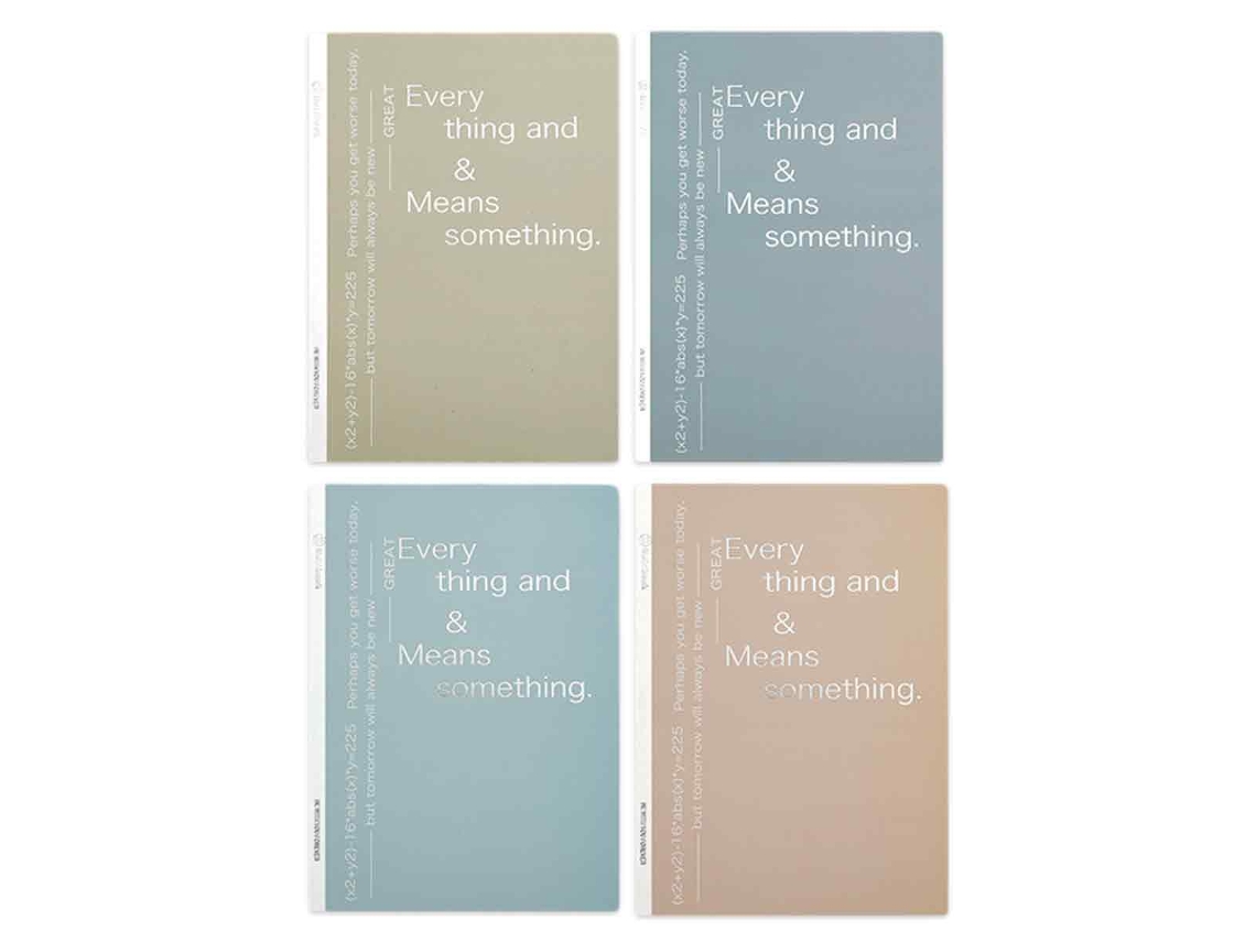 Cuaderno sin espiral, hojas anchas de 40/80, cubierta plastificada resistente, 4 unidades, formato B5