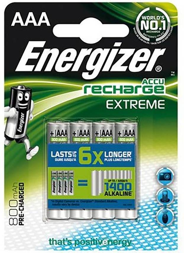 Pila Recargable ENERGIZER HR03 800mAh BL2