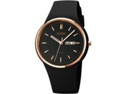 Relojes Resistentes al Agua con Correa de Silicona de 30 M-Oro Rosa Azul Oscuro
